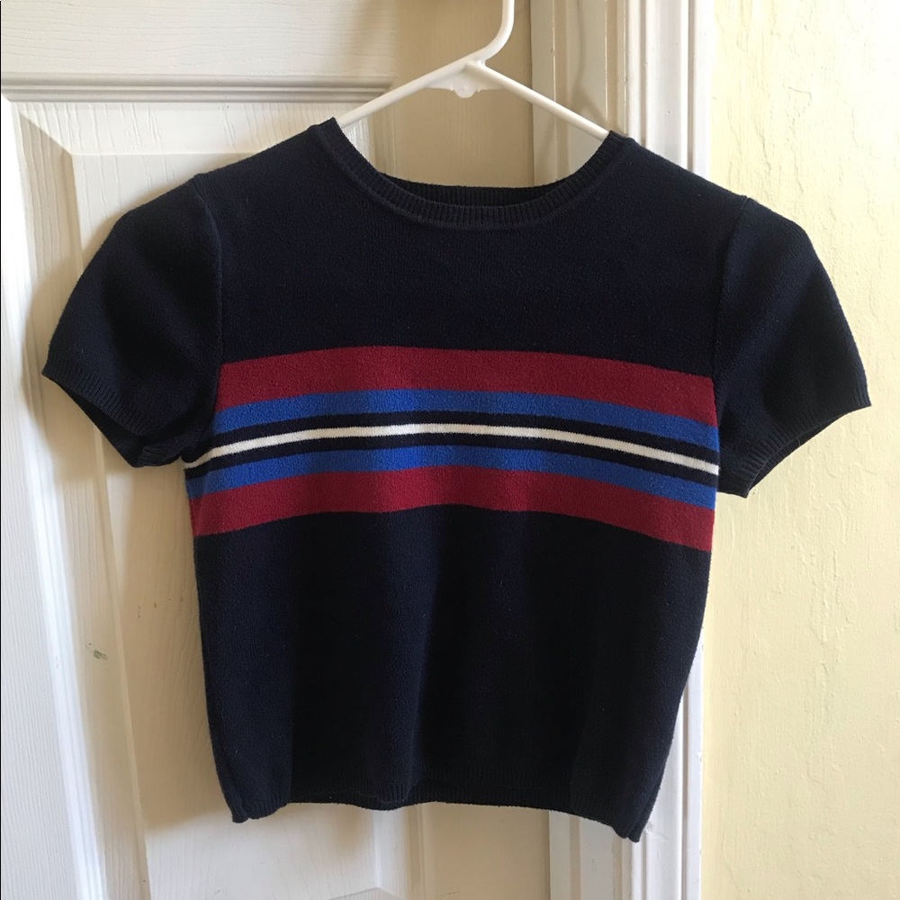 Striped sweater crop top, women’s small